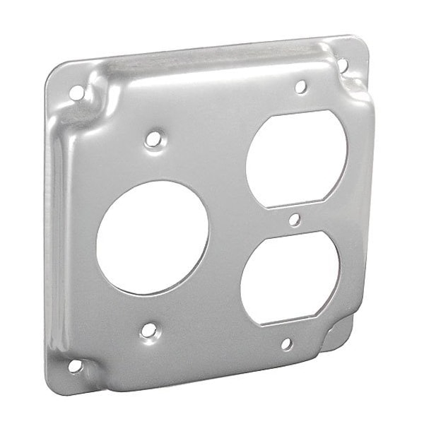 Southwire Electrical Box Cover, Square, Galvanized Steel, Duplex and Raised Cover G1940 - main